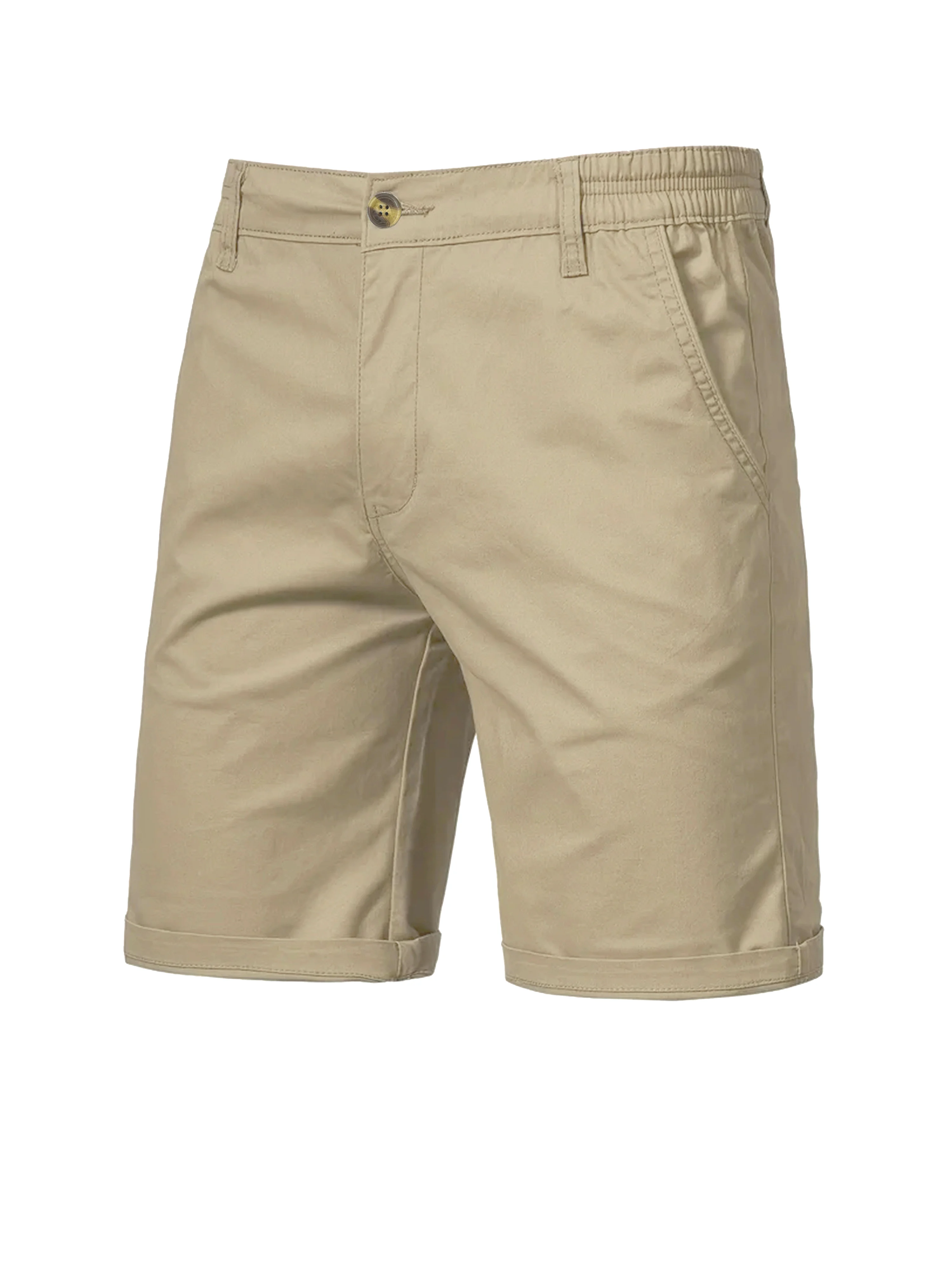 Summer New  White Gym Shorts Mens Casual Business Social Elastic Waist Cargo Shorts Bermuda Beach Shorts For Men