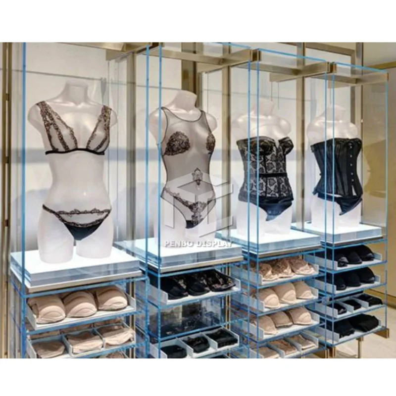 

2025customized.Customized Layout Design Lingerie Shop Fixtures Display Racks, Lingerie Display Stand Store Design