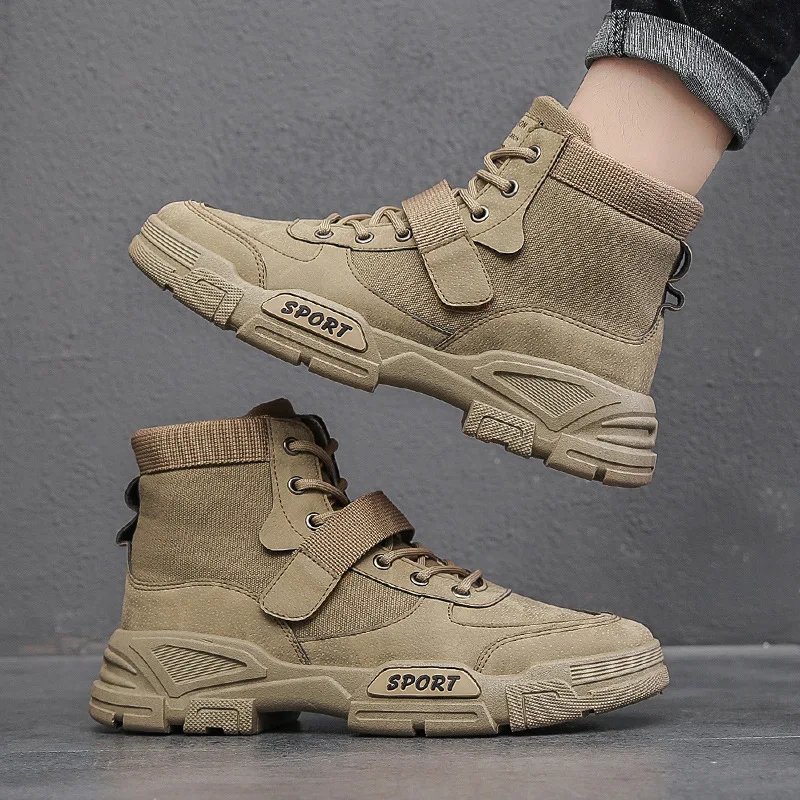 High-end Winter Casual Shoes for Men High Top Sneakers New Fashion Ankle Boots Working Outdoor Platform Boots Zapatos De Hombre