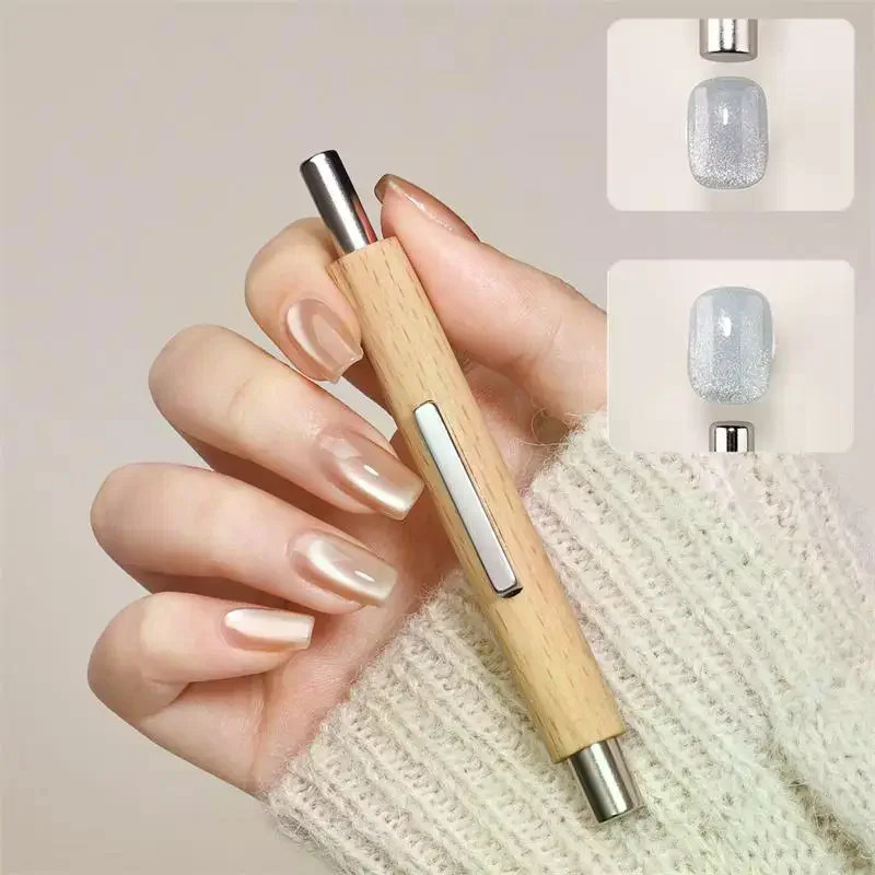 3 In 1 Multi-function Cat Eye Magnet For Nail Art Strong Thick Magnetic Stick Large Cylindrical Nail Tool Manicure DIY