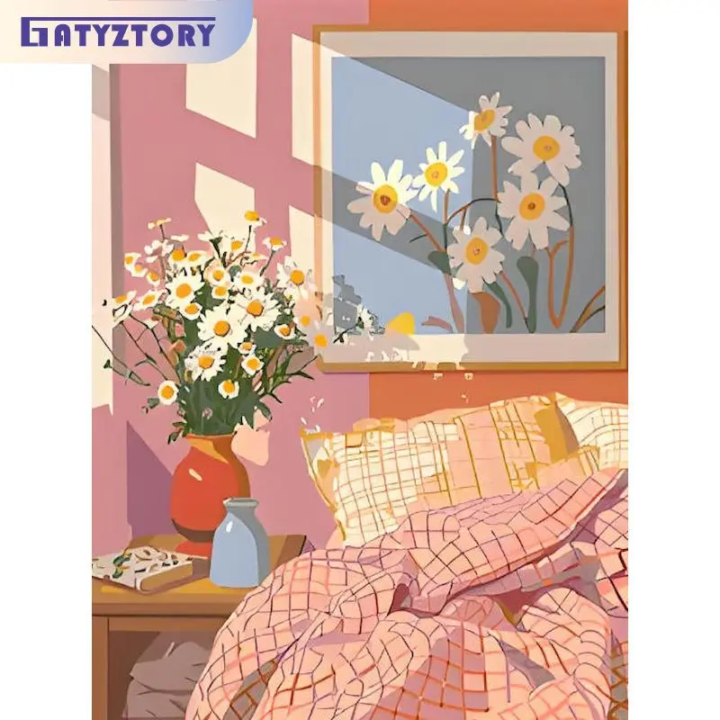 

GATYZTORY Scenery Paint By Numbers Create Wall Art Paintings On Number Scenery Abstract Unique Gift Canvas Painting