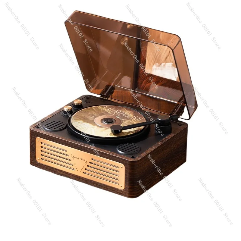 Retro CD Player Bluetooth Speaker, Wireless Time Capsule Audio, Portable Vintage Disc Player, Creative Gift Music Device