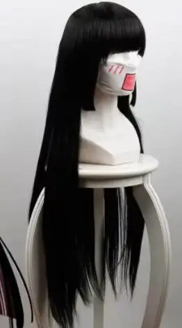 Jabami Yumeko Wig Kakegurui Cosplay Wigs Women Black 100cm Straight Heat Resistant Synthetic Hair Perucas Cosplay Wig