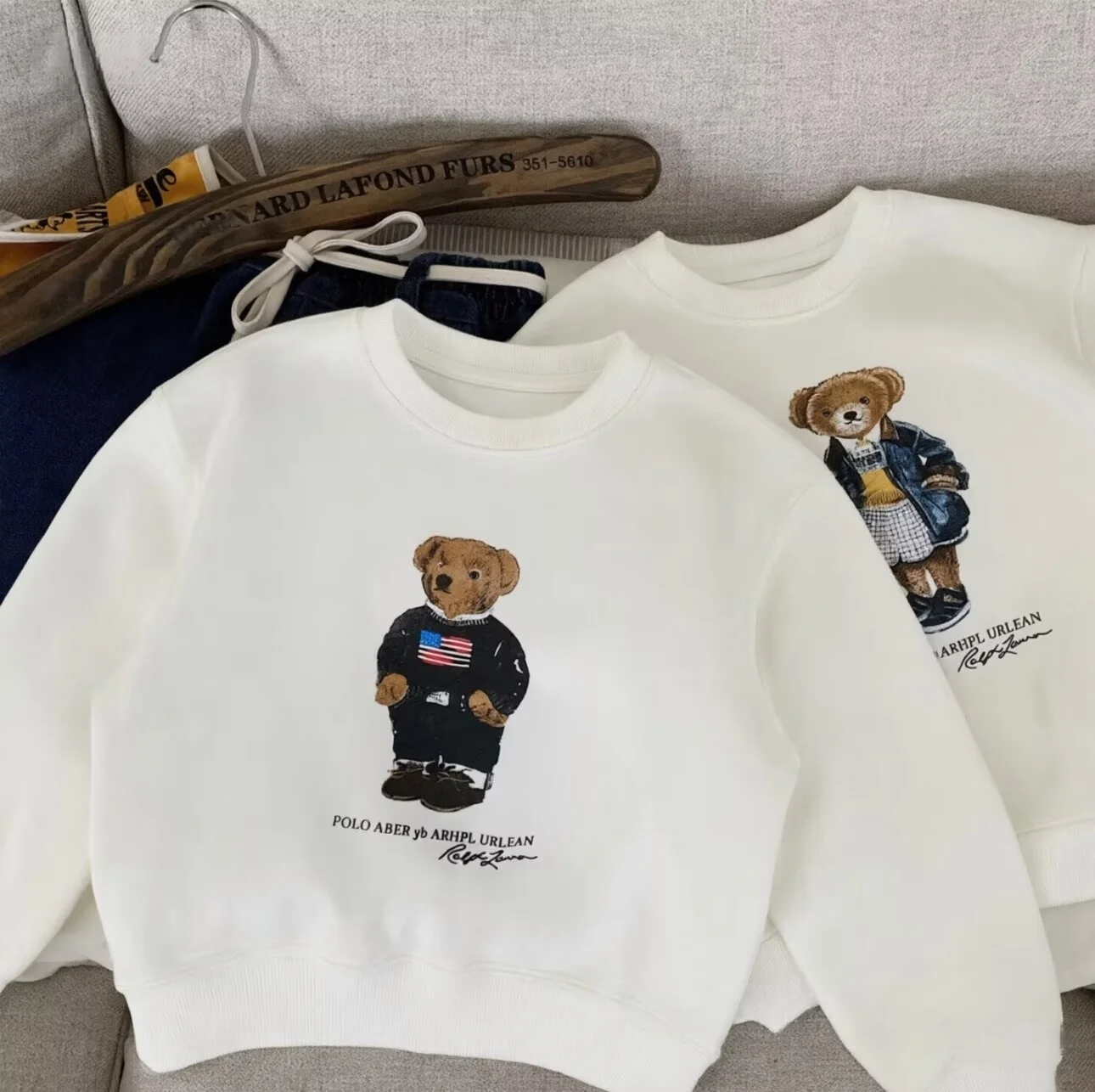 2026 Kids' Crewneck Sweatshirt with Added Sugar,Fall New Arrival,kids Cartoon Teddy Bear Crewneck Sweatshirt,Cute Baby Pattern
