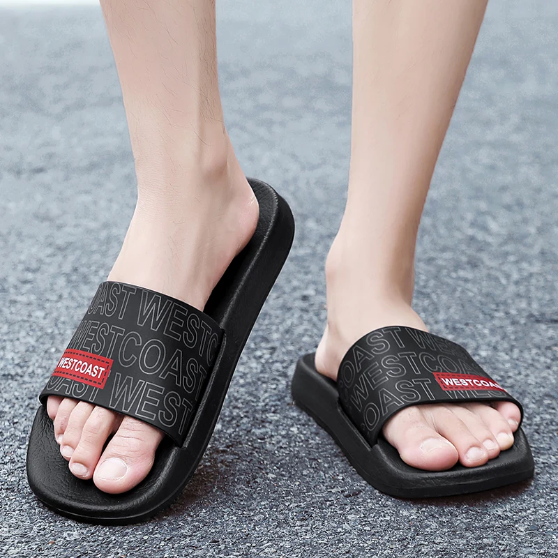 Summer Men Slippers Indoor Home Slides Bathroom Shoes Male Outdoor Clogs Beach Sandals Garden Shoes Flip Flops Massage Loafers