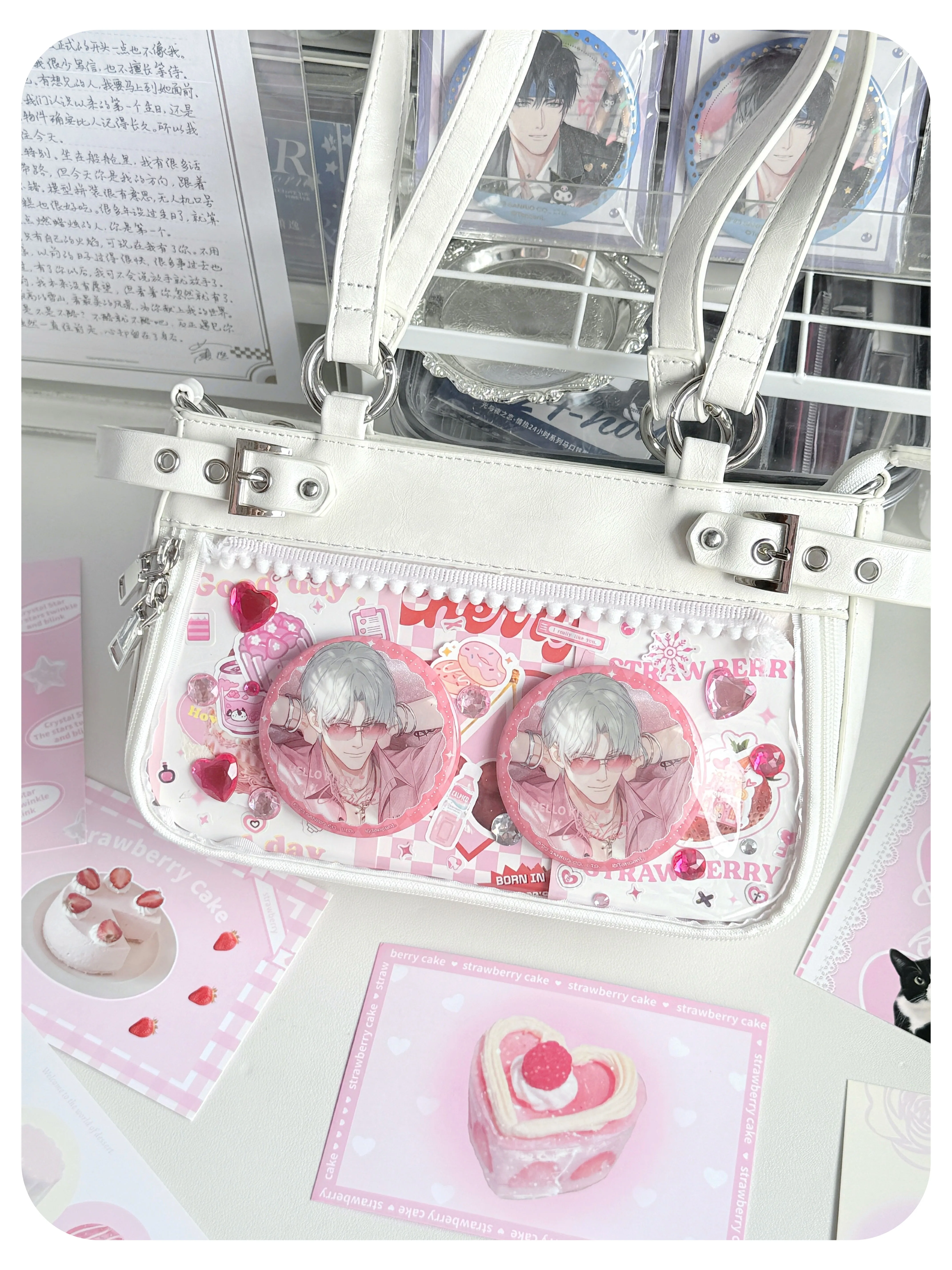 Japanese Original Crossbady Ita Bag  Daily Using Sac Femme Underarm Bolso Transparent  Bolsos De Mujer Square Bags for Woman