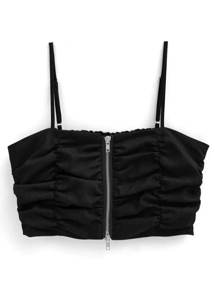 Primavera Verão 2025 Saia  de Cintura Alta em Linha A Fena Casual Sexy com Alças Saia de Fibra de Poliéster Estilo de...