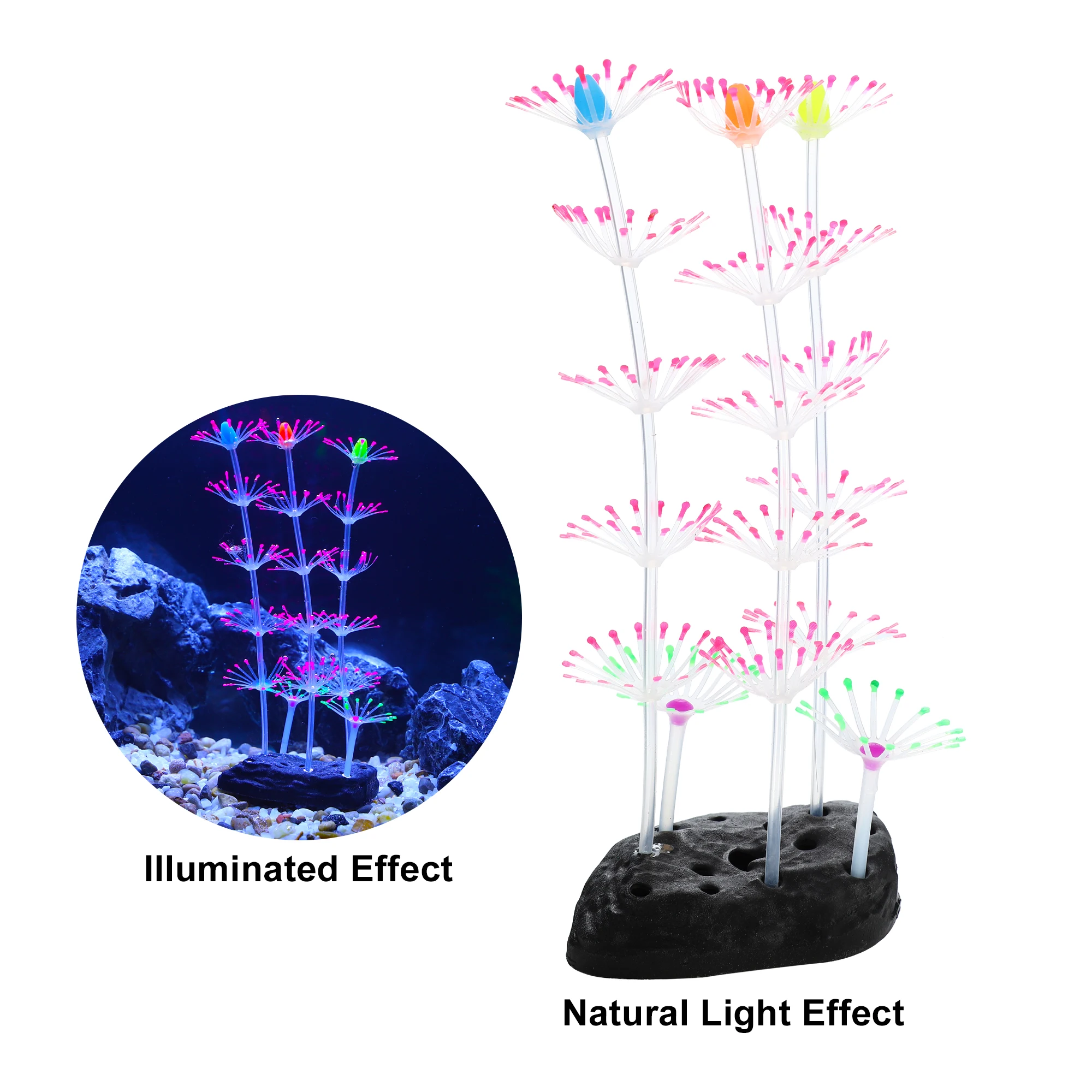 UXCELL Silicone Luminous Plants Glowing Simulation Coral Aquarium Artificial Fluorescence Deco Ornament Fish Tank Accessories