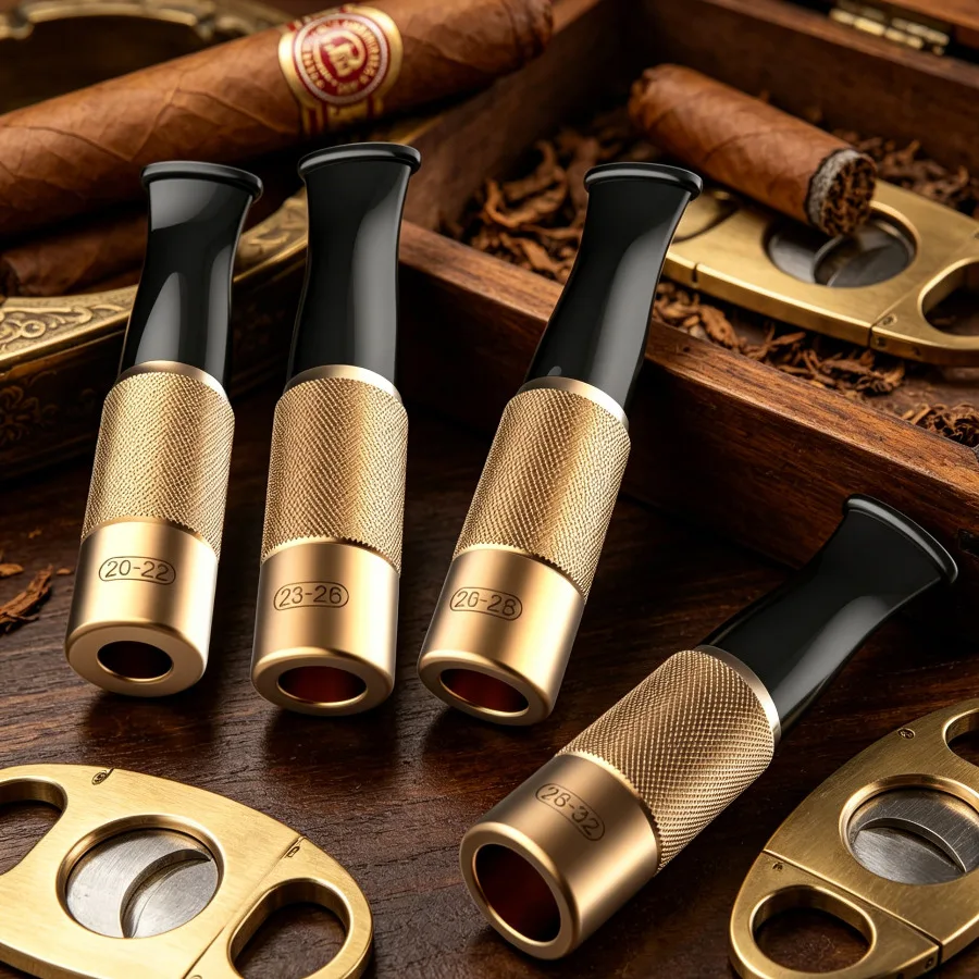 Cigarillo Mouthpiece, Cigar Accessory for 20–32 Ring Gauge Mini Cigars, Cigarillo Holder, Premium Luxury Holiday Gift