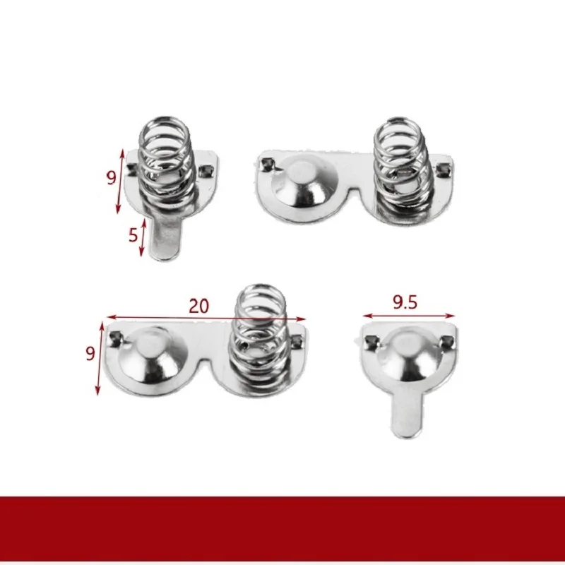 زنبرك بطارية AA، شظايا إيجابية وسلبية متصلة، 11.6 × 10.5 مم، 25.5 × 12 مم هناك إجمالي 3 مجموعات في المجموعة المكونة من 4 قطع