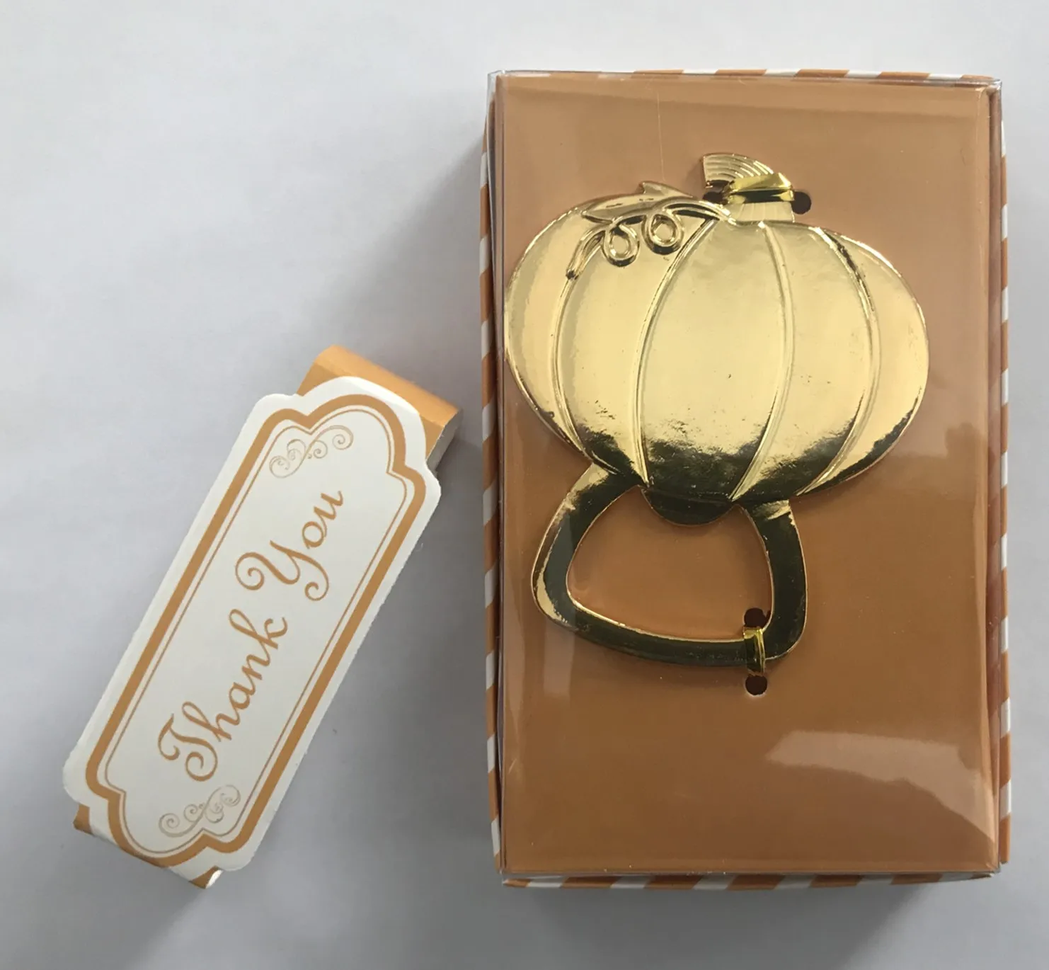 20pcs/lot wedding souvenir pumpkin Bottle Opener in small gift box