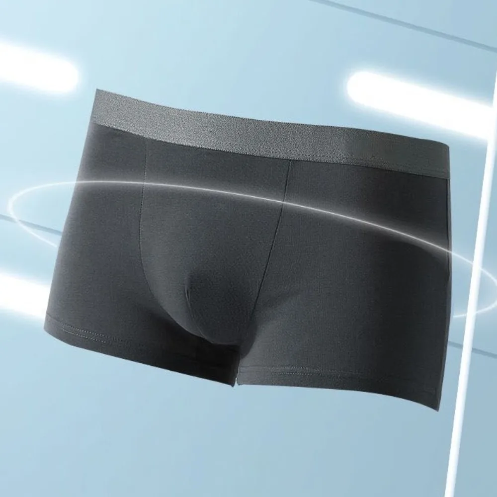 4Pcs 탄성 솔리드 컬러 남자 복서 팬티 플러스 사이즈 XL-4XL 남자 팬티 코튼 가랑이 원활한 반바지 팬티 소년