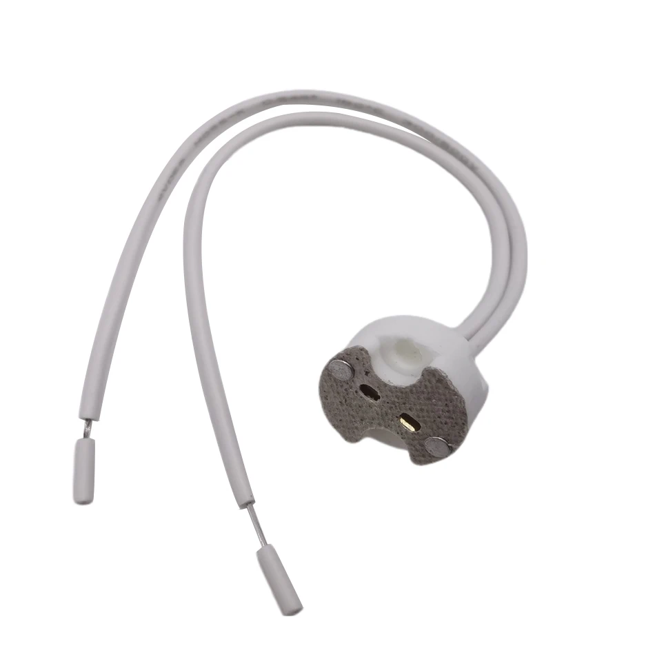 20Pcs MR16 15cm MR11 GU5.3 G4 Lamp Holder Bulb Base with Wire Ceramic Halogen Socket Pottery Connector 12V - 250V Led Light New