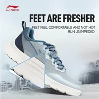 LI-NING SOFT COOL Men Running Shoes Breathable Sports Shoes Casual Comfortable Cushioning Jogging Shoes Soft Sneakers ARSU113