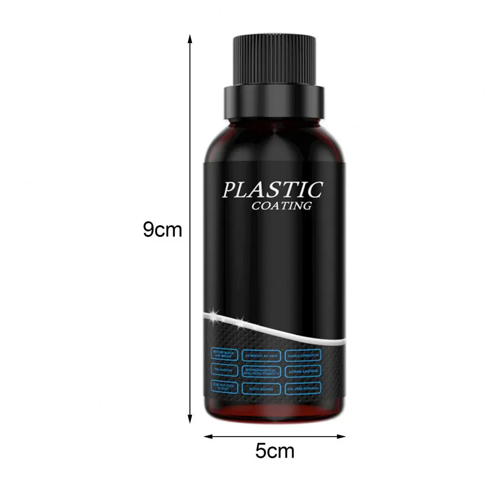 50ML Plastic Refurbish Agent Dustproof Non-allergic Effective Instant Brightening Renovated Agent for Car