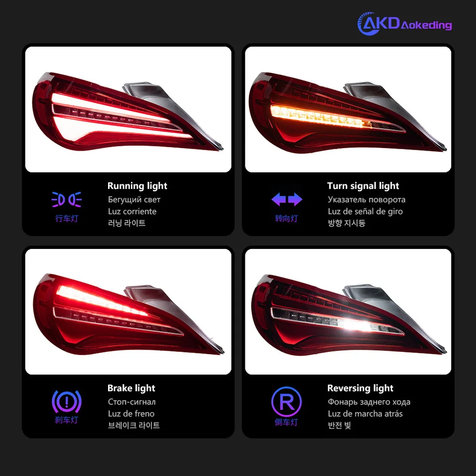 ベンツW117 LEDテールライト2014-2020 CLA200 CLAリアストップランプ