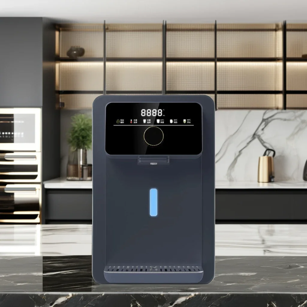 Dispensador de água doméstico de alta qualidade, montado na parede, quente e fria, máquina de tubulação, ajuste contínuo de temperatura
