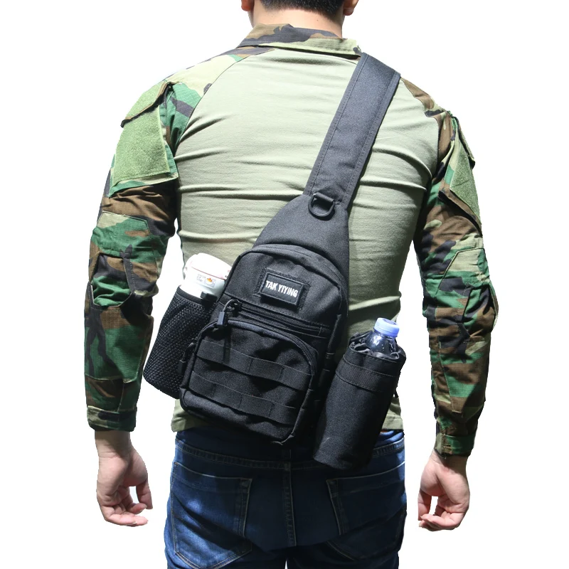 

Outdoor mountaineering Package messenger bag cycling shoulder bag chest Package tactical water bottle bag for Fitness Men Gifts