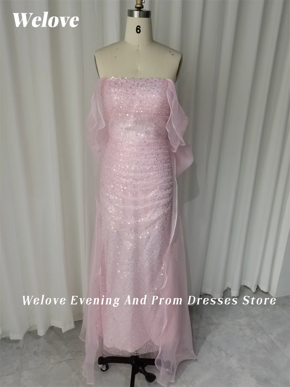 Welove The Shoulder Prom Dresses Bow Mermaid 2023 New Simple Arabia Formal Occasion Evening Dresses Robes De فساتين مناسبة رسم