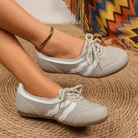 Nouvelles baskets décontractées pour femmes 2026, design rayé, légères, basses, à bout rond, confortables, chaussures tendance pour femmes, tenis de mujer. 4