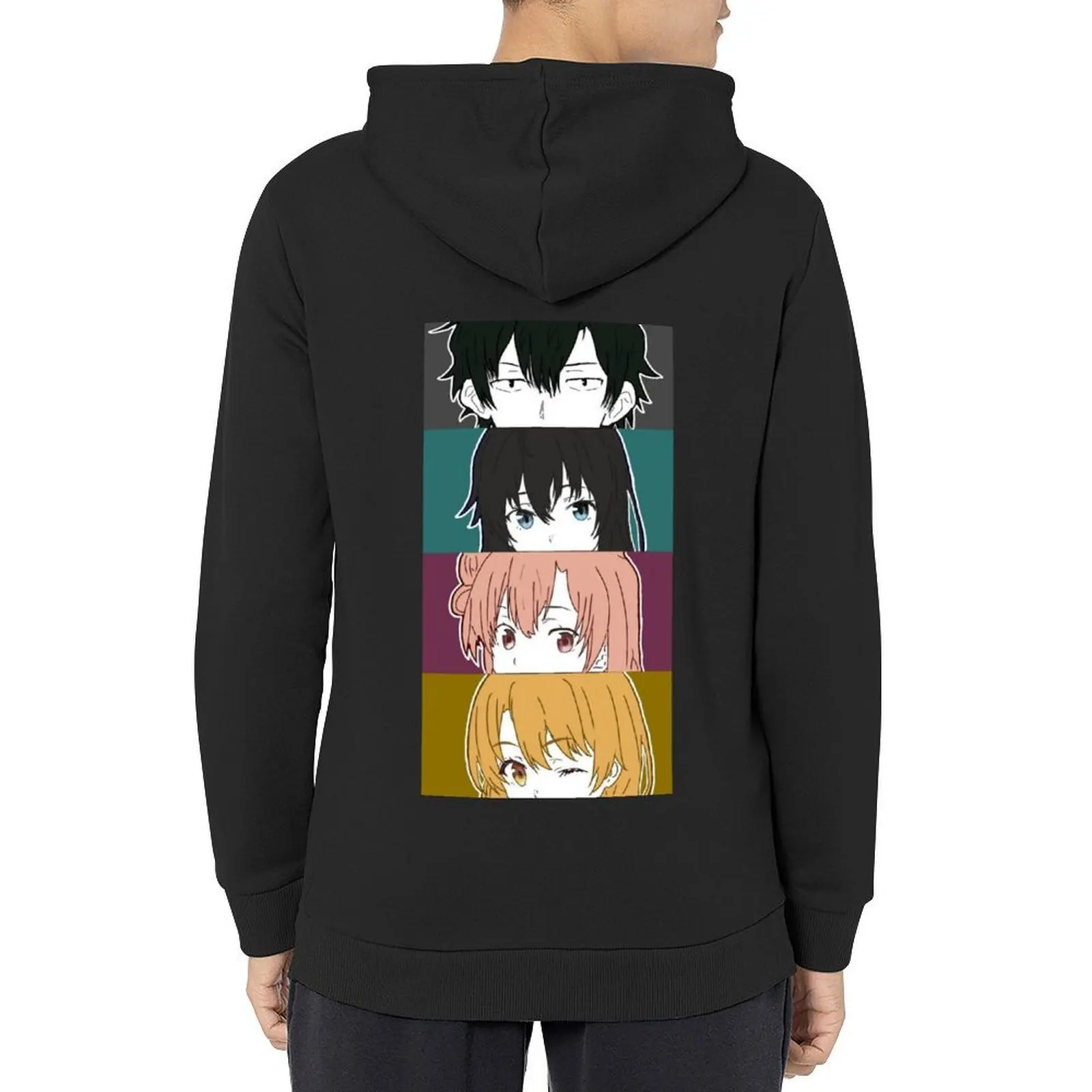 

Hachiman Yukino Yui Iroha - oregairu - snafu Hoodie anime clothes anime clothing graphic t shirts men anime hoodie