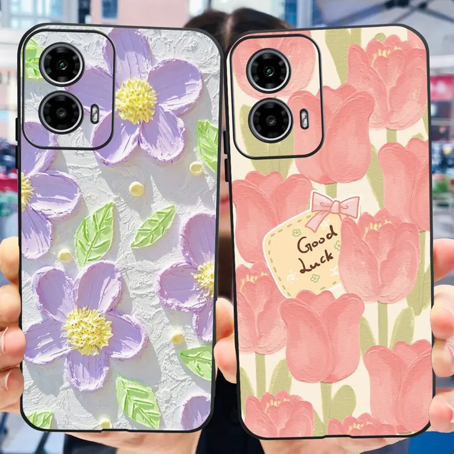 Lovely Printing Case For Motorola Moto G34 XT2363-2 Soft Silicone TPU Back Cover For MotoG34 G 34 5G Phone Cases