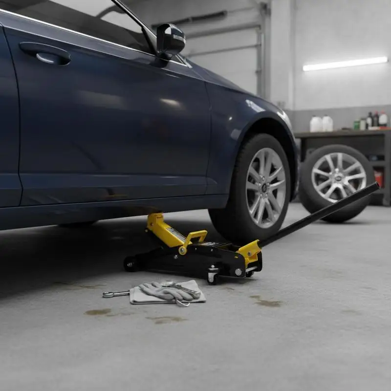 

Low Profile Trolley Jack 2 Ton Capacity for Vehicle Maintenance Tire Change Garage Repair, Single Piston Hydraulic Pump Heavy Duty Steel Construction Floor Lifting Tool