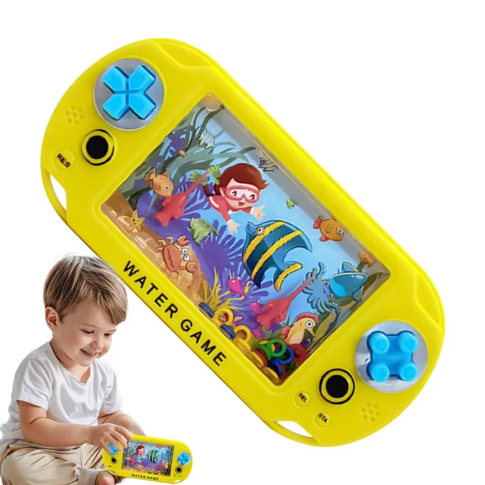 Stressabbau-Spielzeug Wasserring-Spiel Nostalgisches Wurfringspiel Handliches Wasserspielzeug Geburtstagsgeschenk für Kinder Zufälliger Ozean-Stil – Detail 12