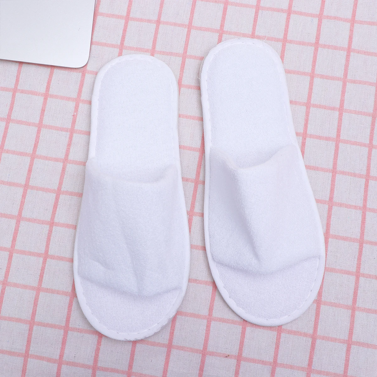 

Soft Half Open Toe Slippers Premium Comfortable Extra Wide Feet Disposable Guest Travel Hotel Spa Home Sanitary Shoes