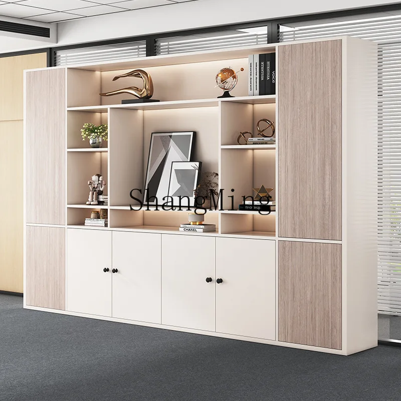 

ZYY light luxury high-end filing cabinet office storage cabinet wooden president bookcase floor