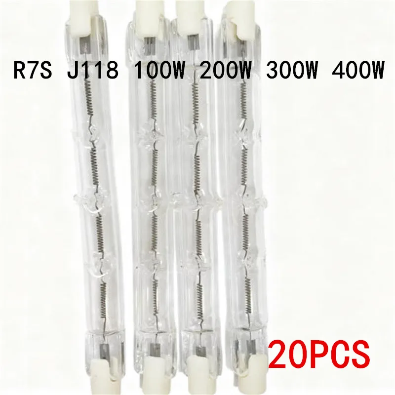 1/5/10/20PCS R7S J118mm 100W-400W AC220-240V Halogen Lamp Double Ended Linear Light Bulb Household R7s Halogen Bulbs