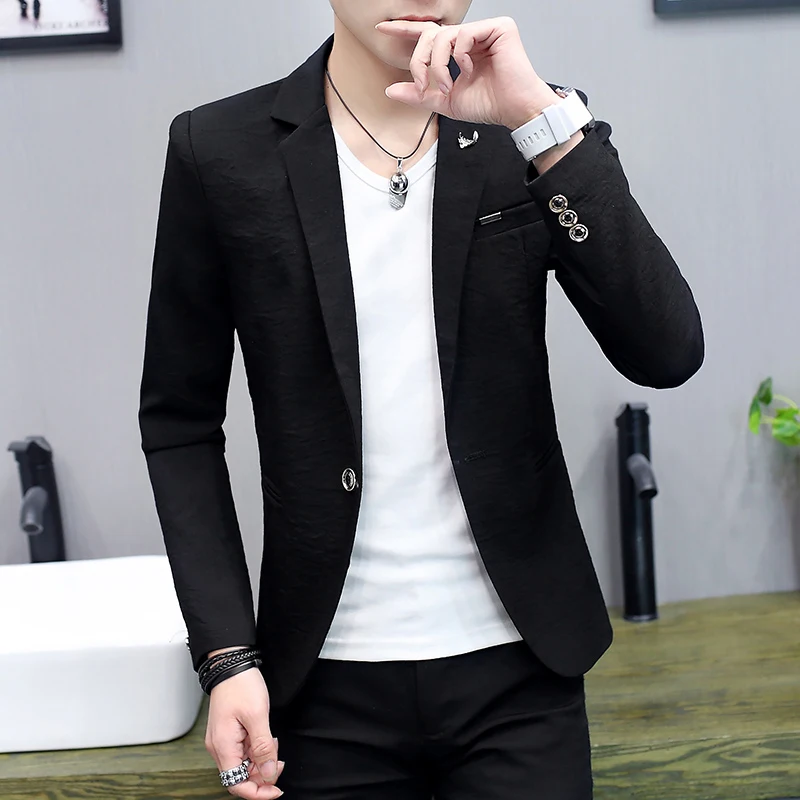 Blazer: Outdoor Fashion, Business-style, Gentleman's Wedding Host, Campus Casual, Relaxed, Korean-style, Youthful Men's Blazer