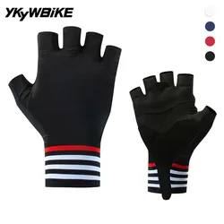 Ykywbike Cycling Men's Half Gloves Breathable Shockproof Cycling Gloves Fingerless Gloves Mtb Mountain Bicycle Gloves Sports