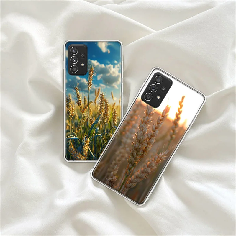 Mature Wheat Grains Phone Case For Galaxy S24 S23 FE A54 A34 A24 A14 A10 A20 A20E A30 A40 A70 A50S Samsung A71 A51 A41 A31 A21S