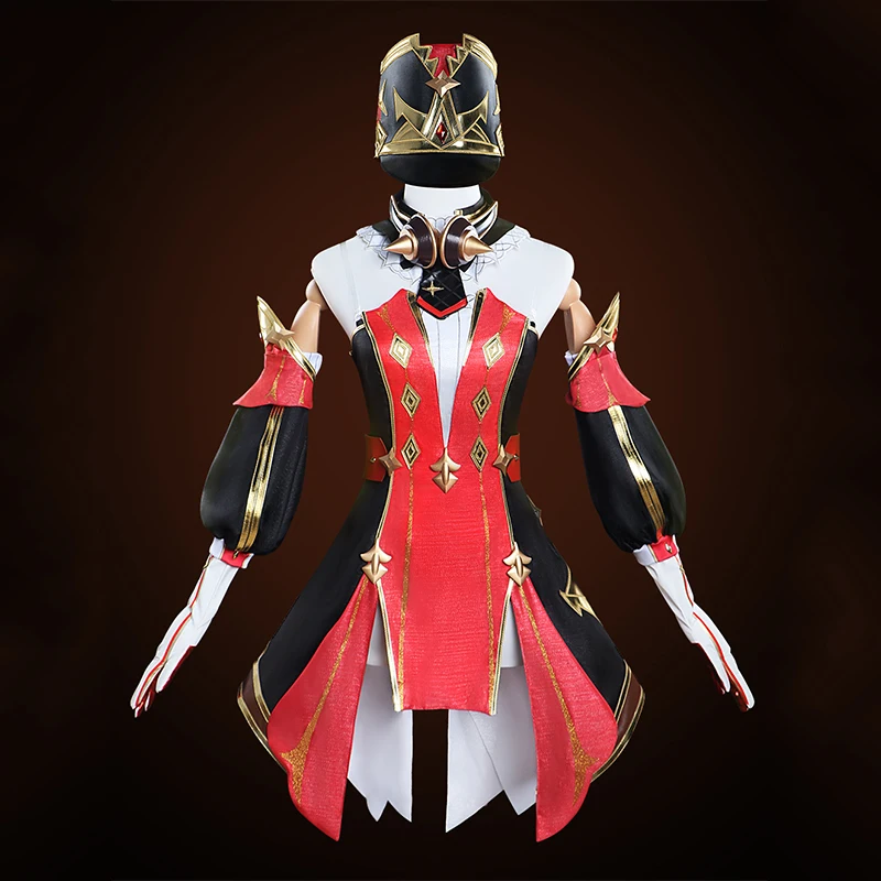

Game Anime Genshin Impact Chevreuse Cosplay Costume Fontaine Шеврёз Full Set Wig Hat Shoes Halloween Xmas Christmas Suit