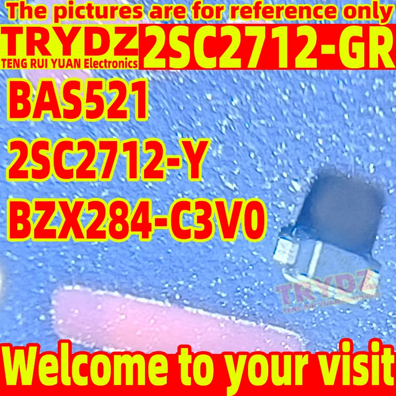 100-10pcs New 2SC2712-GR 2SC2712-Y 2SC2712GR 2SC2712Y 2SC2712 SOT-23 / BAS521 SOD-523 / BZX284-C3V0 SOD110