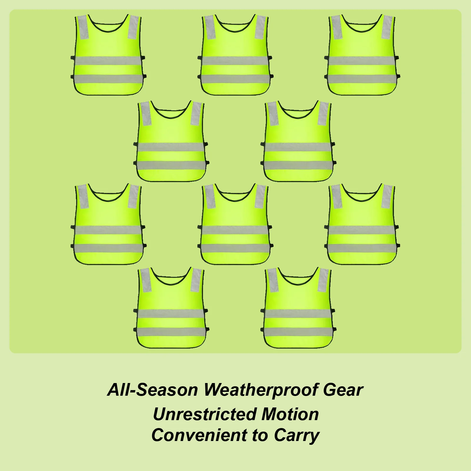 Kids Reflective Safety Vest 10 Pieces Traffic Clothes High Visibility Clothes For Traffic Walking Running Cycling Skiing Camping
