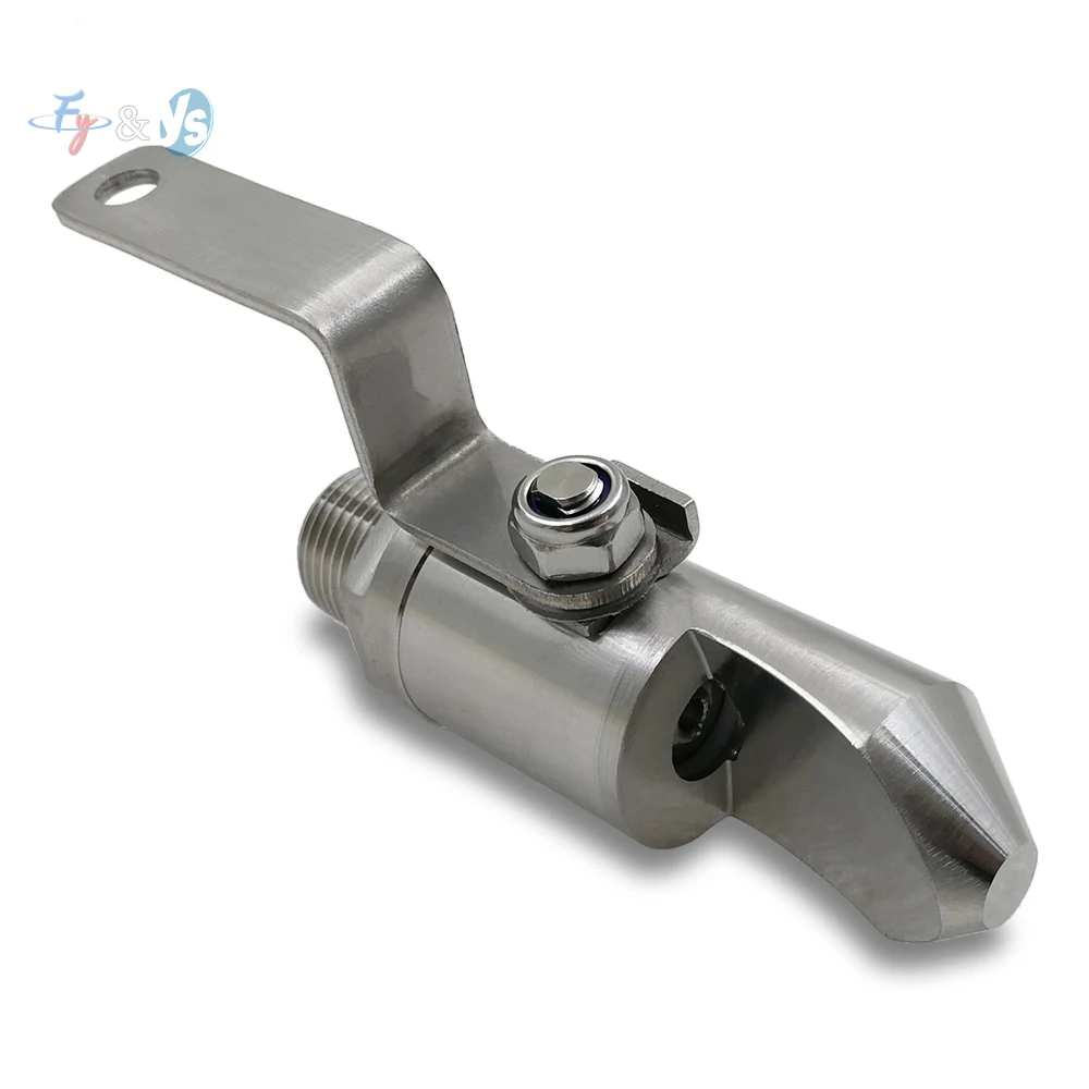 Stainless Steel Adjustable Narrow Angle Flat Fan Spray Nozzle with Manual Switch Valve Backwash Self-Cleaning Nozzle