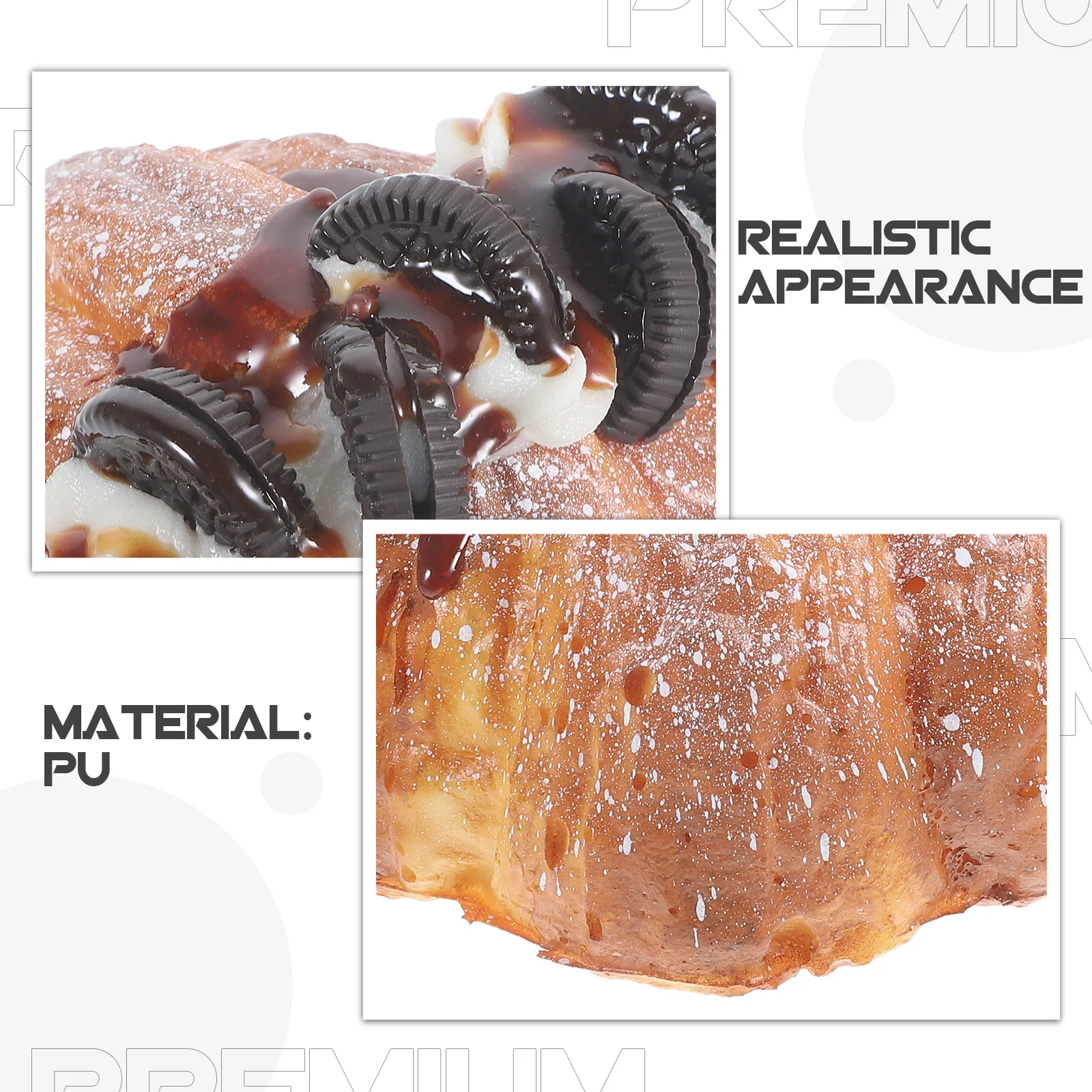 

1pc Simulation Bread Pu Artificial Croissant For Home Kitchen Decor Shop Display Photography Prop Bread Teaching Tool