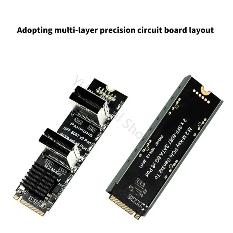 96BA Media Library Array-Erweiterungskarte, M-Key-PCIe-Speicherplatine mit zwei SFF-8087-Ausgängen für acht Laufwerke Routing – Detail 8