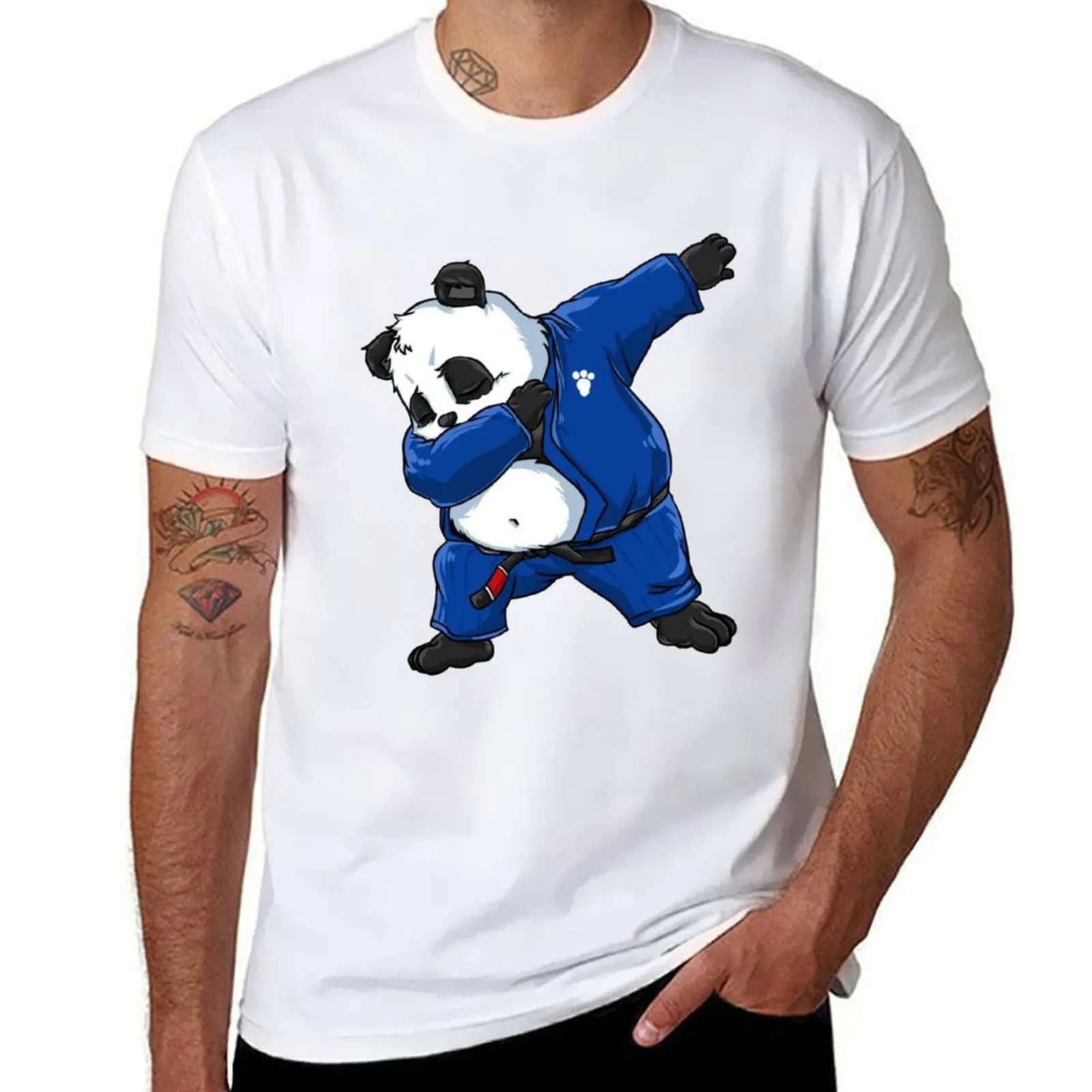 

Brazilian Jiu Jitsu Panda Dabbing in a Gi and Black Belt BJJ T-Shirt anime tshirt t shirt man casual t shirt for man T-Shirt