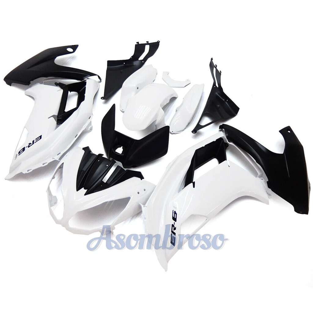 صالح لل Ninja650R ER-6F 2012 2013 2014 2015 2016 EX650 دراجة نارية الملحقات هدية مجموعة أبيض أسود كيت ZXMT #1