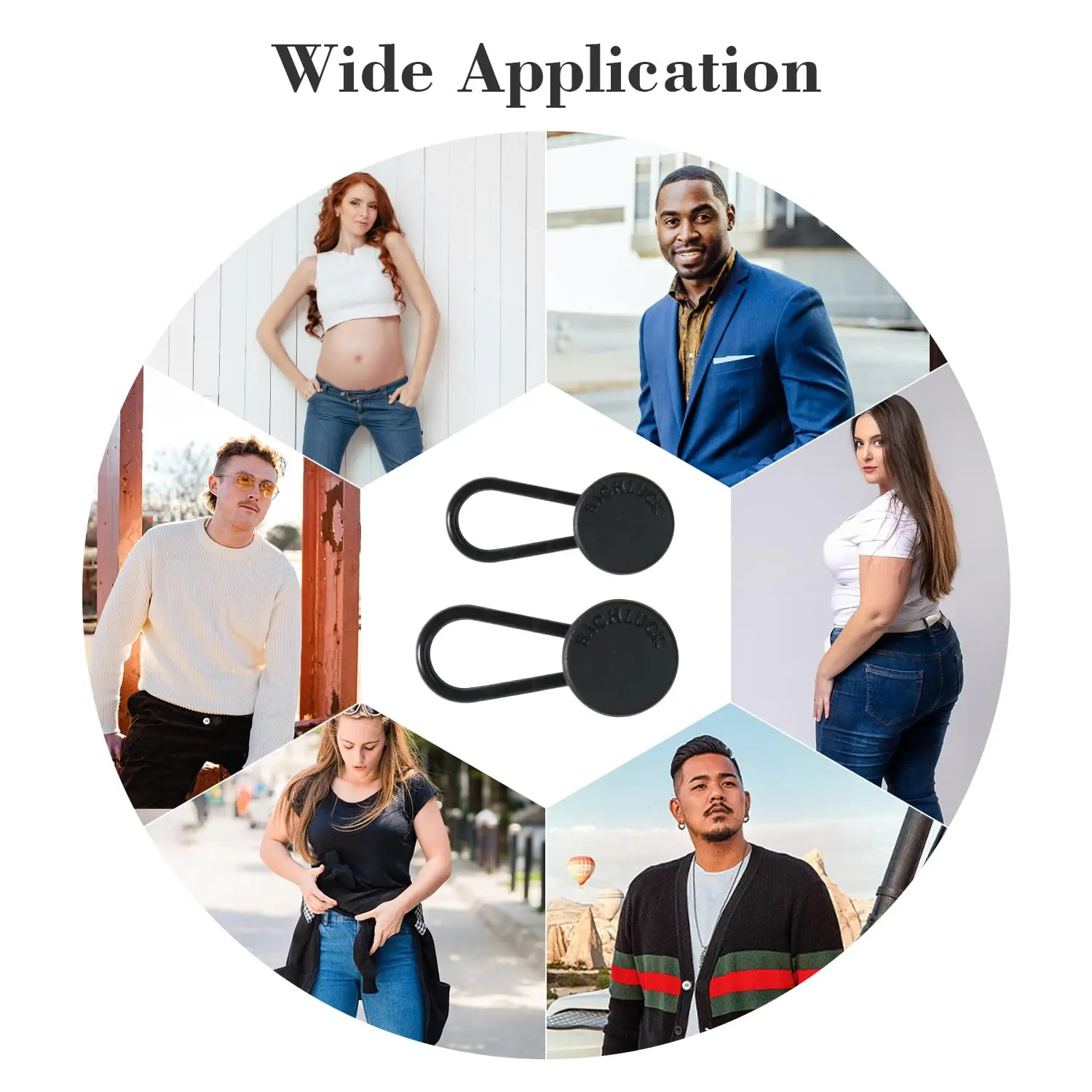 12Pcs Button Extenders for Jeans, Pants Waist Button Extender for Women Men, 3 Colors Pant Waistband Expander