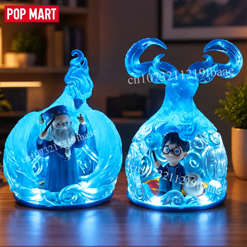 Caja Sorpresa Original POP MART Harry Potter, Serie Patronus, Juguetes, Caja Misteriosa, Figura de Dumbledore, Decoración Luminosa, Modelo de Muñeca de Snape, Regalo
