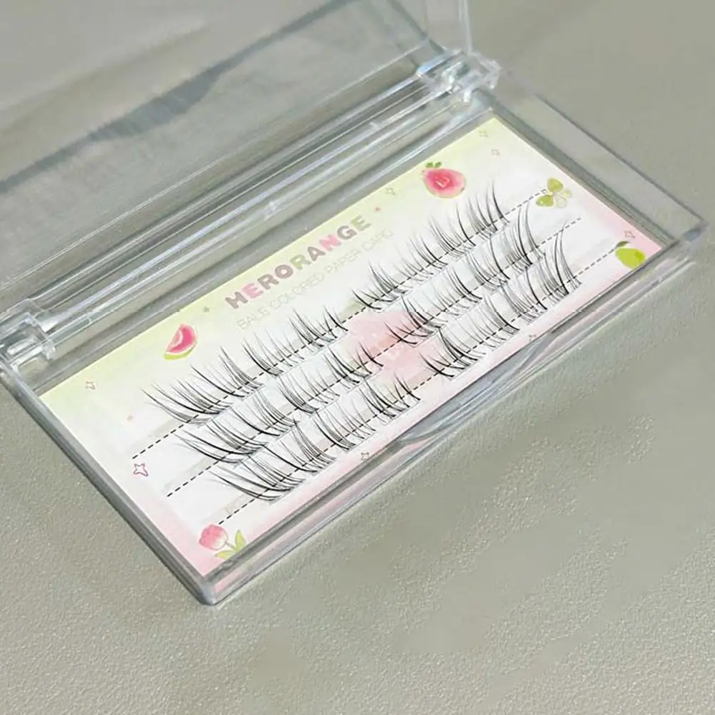 Faux-cils auto-adhésifs sans besoin de colle, faciles à enlever, tiges individuelles, grappe fine, Manga, rebond segmenté S4P3