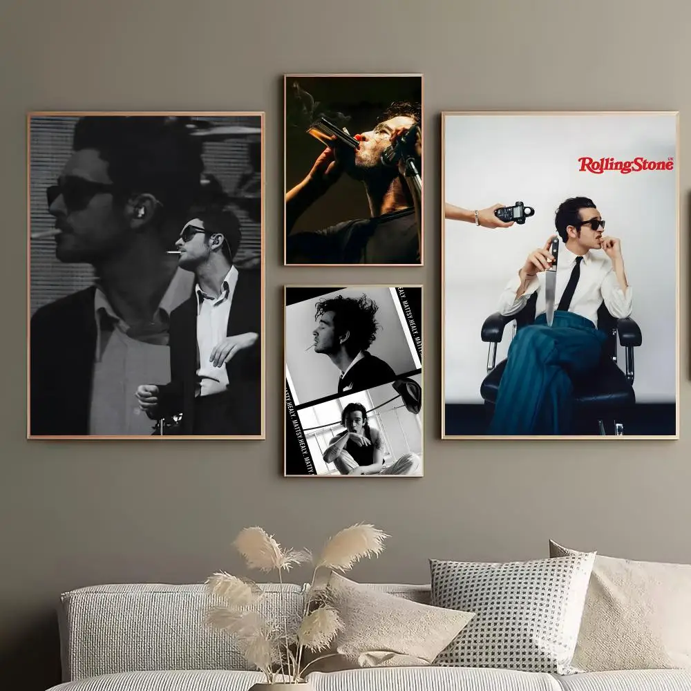 Matty Healy Smoking Poster Aesthetic PVC Wall Art - HD Waterproof UV Resistant For Home Bar Office
