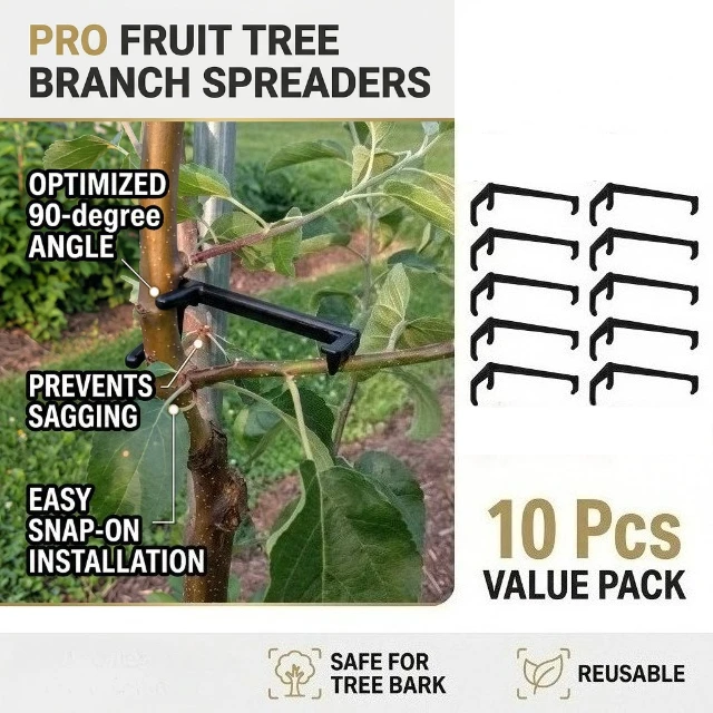 10Pcs Plastic Tree Branch Support Clamps Garden Pruning Clips for Fruit Trees & Flowers Shaping