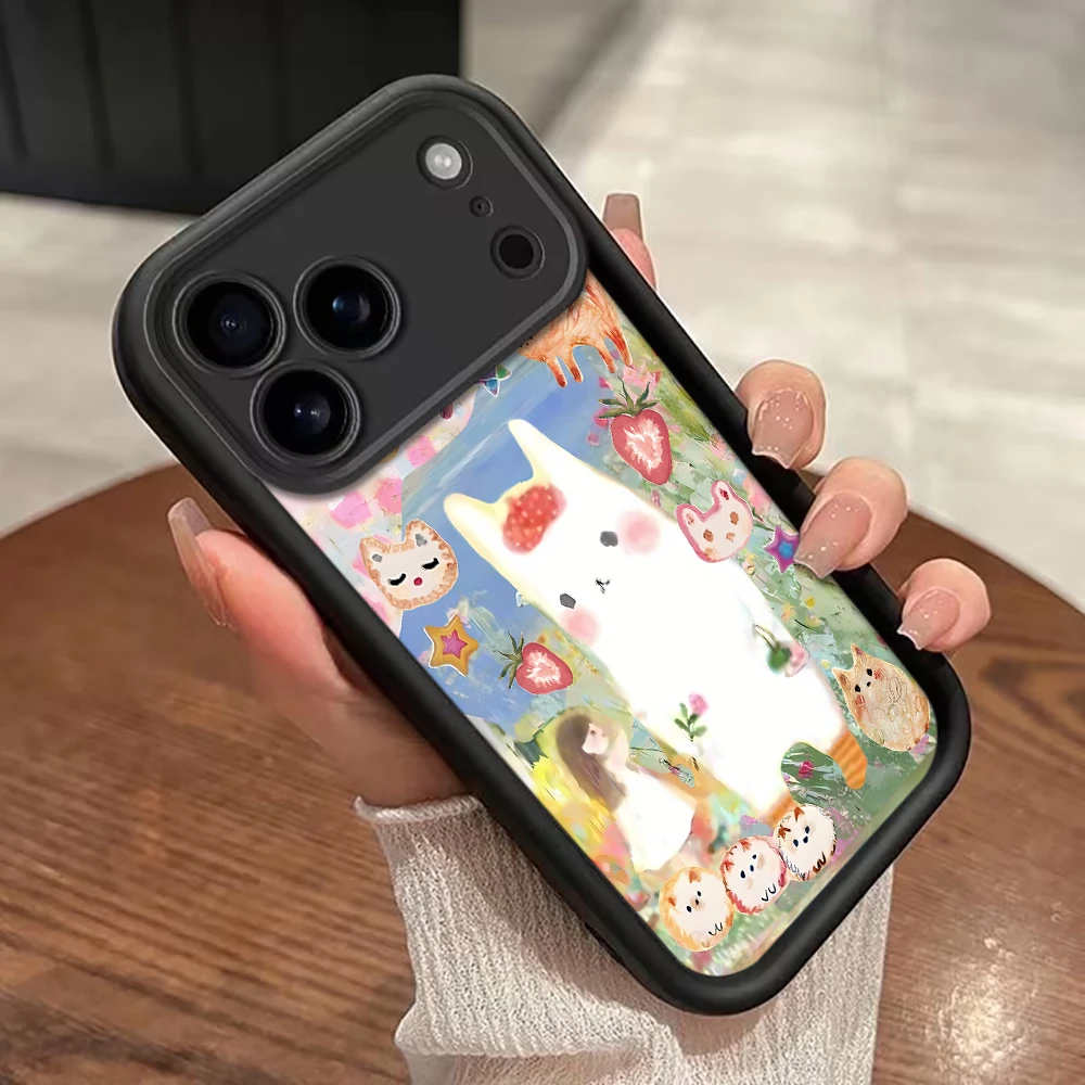 Märchenhafte Hasen-Schlaufen-Handyhülle für iPhone 13 14 15 16 17 Pro Max 15 14 13 Plus 17E XR Stoßfeste Matte Silikonhülle – Detail 6