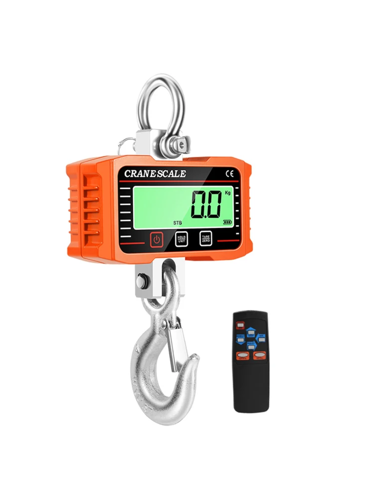 

Digital LCD Display 1000kg Crance Scale Portable Electronic Heavy Duty Weight Hook Crane Industrial Grade Weighing Meter