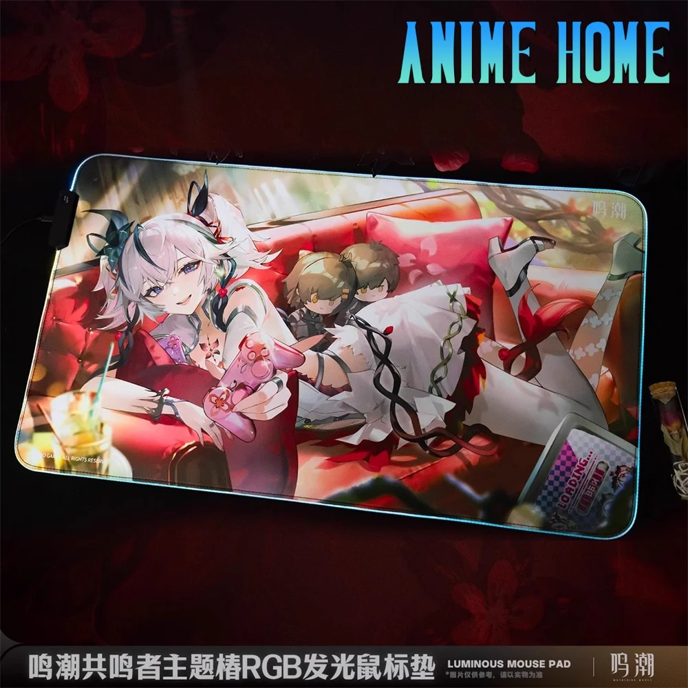 

Game Wuthering Waves Camellya RGB Luminous Mouse Pad Mouse Mat Cosplay Official Original